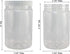 Pinnacle Mercantile Plastic Jars with Screw on Lined Lids 6 Pack 32 ounce Wide Mouth Food Storage Containers