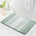 KMSON Ombre Bath Mat Bathroom Rugs, Non Slip Ultra Soft and Water Absorbent Bath Carpet, Machine Washable Quick Dry Bedroom Door Mat Living Room Rug Green 17" x 24"