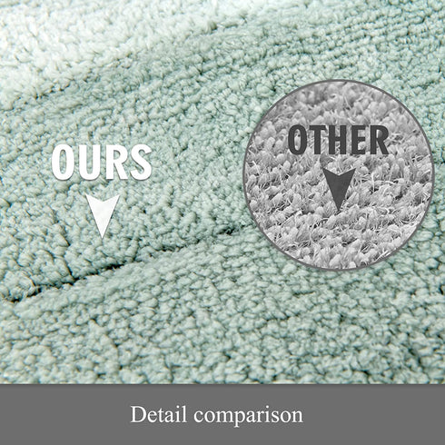 KMSON Ombre Bath Mat Bathroom Rugs, Non Slip Ultra Soft and Water Absorbent Bath Carpet, Machine Washable Quick Dry Bedroom Door Mat Living Room Rug Green 17" x 24"
