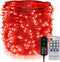 ER CHEN Fairy Lights Plug in, 99Ft/30M 300 LED Silver Coated Copper Wire Starry String Lights Outdoor/Indoor Decorative Lights for Bedroom, Patio, Garden, Party, Christmas Tree (Red)