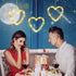 3 Pieces Christmas Indoor Window Decorative Light Decoration Lights, Backdrop Lights for Outdoor Indoor Home Bedroom Wedding Party Holiday Wall (Heart Style)