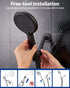High Pressure Handheld Shower Head VMASSTONE 4-Setting Shower head Kit - Jet Water Mode - with 59" Stainless Hose and Adjustable Mount Excellent Replacement for Bath Showerhead (HM-001 Matte Black)