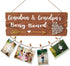 Buecasa Grandma and Grandpa's Brag Board - Gifts for Grandparents from Granddaughter and Grandson - Grandkids Clips Picture Holder 15.8x6.0 Inches