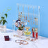 Jewelry Stand Holder Jewelry Tree 4-Tier Necklace Earring Bracelet Ring Watches Hanging Organizer Acrylic Jewelry Display Tower Glasses Perfume Organizer Women Girls Best Gift with Tray