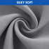 HOMEIDEAS 2 Panels Blackout Short Curtains for Small Window Tiers 24 inch Long Grommet Small Curtain Drapes Half Window Curtains for Kitchen Bathroom Cafe Dining, Light Grey