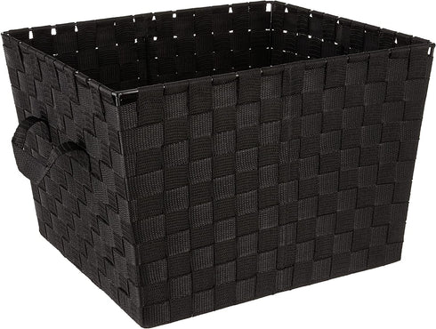 Whitmor Woven Strap Tote Black