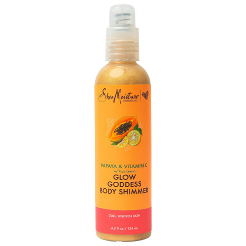 SheaMoisture Goddess Body Shimmer for Dry Skin, Dull Skin Papaya and Vitamin C Paraben Free Body Oil 4.2 oz
