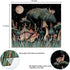 Trippy Mushroom Tapestry Moon and Stars Tapestry Snail Tapestry Fantasy Plants and Leaves Tapestry Wall Hanging for Room(51.2 x 59.1 inches)