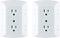 GE 6-Outlet Extender, 2 Pack, Grounded Wall Tap, Adapter Spaced Outlets, 3-Prong, Quick and Easy Install, UL Listed, White, 40222