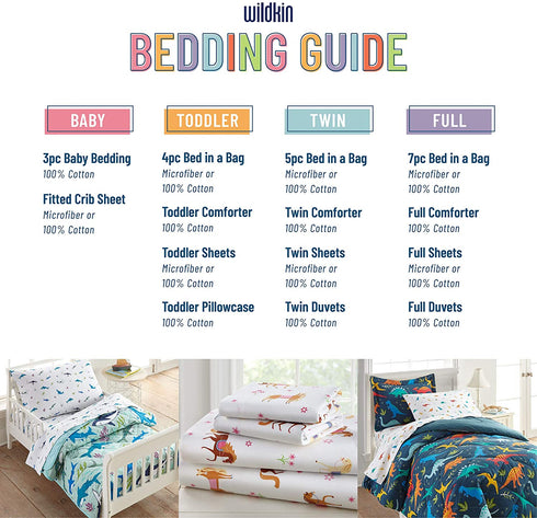Wildkin Kids 100% Cotton Fitted Crib Sheet for Boys and Girls, Crib Sheets Measures 52 x 28 x 8 Inches, Kids Crib Sheets with Super Soft and Breathable Material, BPA-Free (Trains, Planes, and Trucks)