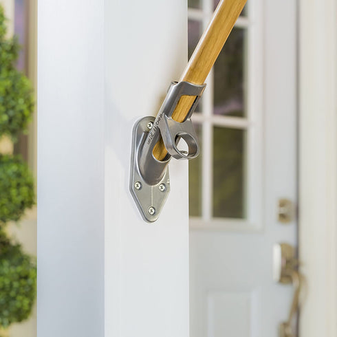 Evergreen Flag Two-Position Aluminum Silver Flag Pole Bracket