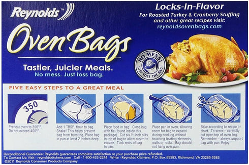 Reynolds Nylon 510 Reynolds Oven Bag 2-ct (Pack of 4) 8 bags Total
