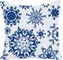 WILPROO Set of 4 Happy Winter Snowflake Merry Christmas Tree Blue Castle Deer with Snowman Cotton Linen Throw Pillow Case Cushion Cover Decorative for Sofa Living Room Square 22X22 Inches