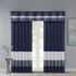 Madison Park Amherst Single Panel Faux Silk Rod Pocket Curtain With Privacy Lining for Living Room, Window Drapes for Bedroom and Dorm, 50x18, Navy