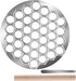 Pelmeni Ravioli Maker Molds With Rolling pin And Pick stick?Stainless Steel?Handmade Dumping 27cm Metal Molds Set (27cm)