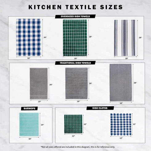 DII Basic Terry Collection Solid Windowpane Dishcloth Set, 12x12, Wine, 6 Piece