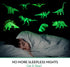 Dinosaur Wall Decals for Kids Room Glow in The Dark Stickers, Large Removable Vinyl Decor for Bedroom, Living Room, Classroom - Wall Cool Light Art Gift for Girls Boys Toddlers (Dino)