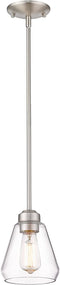 Beionxii Glass Pendant Lights | Modern Brushed Nickel Pendant Lighting for Kitchen Island, Dining Room, Over The Sink