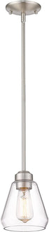 Beionxii Glass Pendant Lights | Modern Brushed Nickel Pendant Lighting for Kitchen Island, Dining Room, Over The Sink