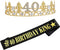 40th Birthday Crown and Birthday King Sash,40th Birthday Gifts for Men,Birthday Gift Idea for Him, Husband, Father, Brother Friends Party Favors.40th Birthday Decorations
