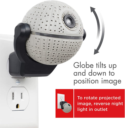 Projectables Star Wars LED Night Light Projector, Dusk-to-Dawn Sensor, Plug-in, Collector™s Edition, Darth Vader and Stormtroopers on Ceiling, Wall, or Floor, Ideal for Bedroom, Kid's Room, 43058