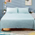 BYSURE 4 Pieces Printed Full Bed Sheet Set - 1800 Soft Durable Brushed Microfiber, 15 Inch Deep Pockets, Wrinkle & Fade Resistant (Full, Lace-Aqua Blue)