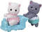 Calico Critters Persian Cat Twins, Dolls, Dollhouse Figures, Collectible Toys; Figure & Accessory Included