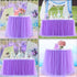 Suppromo 6ft Purple Table Skirt Tulle Table Cloth Tutu Table Skirt for Rectangle Tables or Round Tables for Baby Shower Girls Mermaid Birthday Party Wedding Decorations(L6(ft) H 30in, Purple)