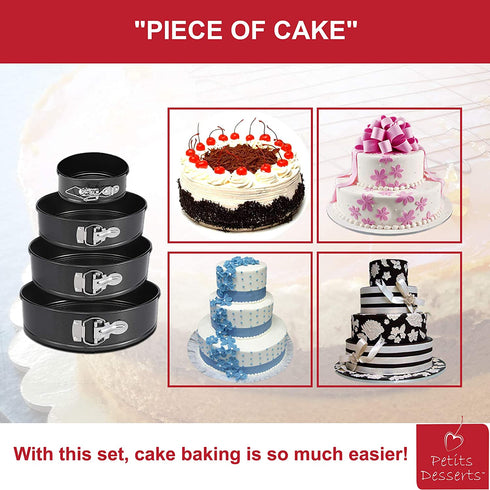 Springform Pans Set 4? 7? 9? and 10? Spring Form Pans with CAKE SLICER and CAKE TESTER | Nonstick Leakproof Spring Forms for Baking | Instant Pot Compatible Cheese Cake Pans for Baking | Spring Pan