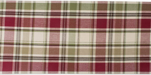 DII Fall Basics Collection 100% Cotton, Machine Washable, Tabletop, Table Runner, 13x72, Homespun Plaid