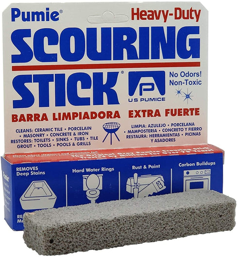 PUMIE Scouring Stick, (4 pack) Heavy Duty, HDW, Removes Stains, Hard Water Rings, Rust and Paint, Carbon Buildups, (4 Pack)