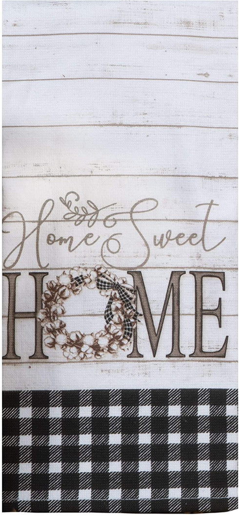 Home Sweet Home Kitchen Terry Towel and Tea Towel 2-pc Set Farmhouse Family