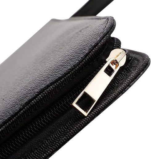 Fountain Roller Ball Pen Case Holder PU Leather Bag for 48 Pens Color Black