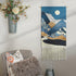 Alynsehom Woven Wall Hanging Macrame Moon Tapestry Blue Boho Wall Art Decor Chic Home Bohemian Tapestries Sun Mountain Cloud Aztec Apartment Dorm Room Backdrop Decoration