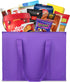 2-Pack Insulated Reusable Grocery Bag with Zippered Top, XL, Large, Frozen Foods Cold, Cooler Shopping Accessories, Insullated Bags, Purple