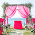 ShinyBeauty Chiffon Curtain 2 Panels Hot Pink 2.4ft x 9ft Tulle Backdrop Curtains Window Voile Curtain 2 Packs 29''x108'' Rod Pocket Elegant Curtains (29''x108'' 2 Panels, Hot Pink)