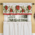 Red and White Poinsettia Elegant Holiday Christmas Kitchen/Caf© and Bath Tiers and Valance, 3 Piece Set