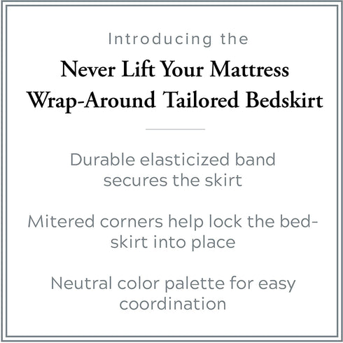 Levinsohn Bed Maker's Tailored Wrap-Around Bedskirt Never Lift Your Mattress Classic 14? Drop Length Pleated Styling, Twin, Soft Silver