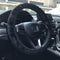 YOOFER Elastic Fluffy Plush Steering Wheel Cover for Warm in Winter, Fuzzy Steering Wheel Cover Universal 15 inches,Black
