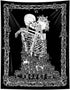 Skeleton Wall Tapestry for Bedroom,Black Skull Kissing Lovers Tapestry Wall Hanging,Romantic Tarot Tapestry for Room, Living Room Dorm Decoration?82.7" x 59.1"
