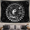 Kanuyee Twelve Constellation Tapestry,Black and White ?Sun and Moon ?Yin and Yang Tapestry Mystic Wall Hanging Tapestry for Home Decor (60"x80")