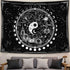 Kanuyee Twelve Constellation Tapestry,Black and White ?Sun and Moon ?Yin and Yang Tapestry Mystic Wall Hanging Tapestry for Home Decor (60"x80")