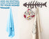 Decorative Fish Bones Wall Mounted Towel Rack by Comfify - Stylish Cast Iron Hanger with 4 œFish Bones? Hooks for Towels, Robes and More - Includes Screws and Anchors - in Brown