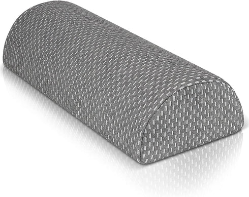 Half Moon Bolster Pillow, Knee Pillows for Sleeping, Supportive Memory Foam Pillow - Soft Yet Firm - Use for Neck, Leg, Lumbar Pillow, Lower Back, Knee Bolster, Oeko-TEX Cotton Quality