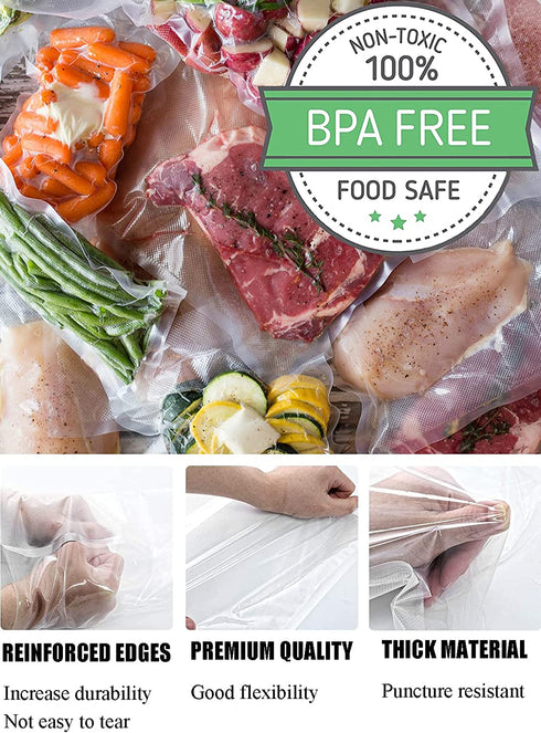 Vacuum Sealer Machine, Automatic Food Vacuum Sealer, VARCUL Food Saver with Vacuum Sealer Bags, LED Indicator Lights丨Compact Design丨Dry & Moist Food丨Easy to Clean & Use