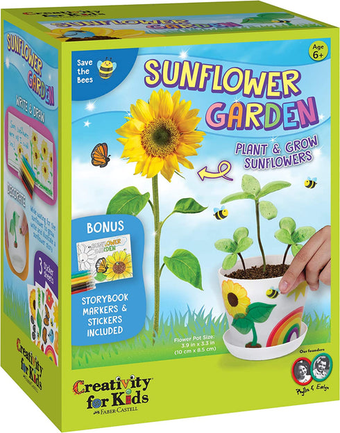 Creativity for Kids Sunflower Garden - Sunflower Growing Kit - Garden Set for Girls and Boys