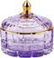 Crystal Candy Jar Apothecary Decorative Jars with Lids Purple Storage Jewelry Glass Trinket Box Cute Candy Dish with Lid for Candy Buffet Gift Ideas, for Women¦