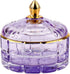 Crystal Candy Jar Apothecary Decorative Jars with Lids Purple Storage Jewelry Glass Trinket Box Cute Candy Dish with Lid for Candy Buffet Gift Ideas, for Women¦