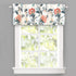 DriftAway Ada Botanical Print Lined Flower Leaf Thermal Insulated Window Valance Rod Pocket 52 Inch by 14 Inch Plus 1.75 Inch Header Ivory Orange Teal 1 Pack