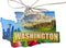 Washington Christmas Ornament Acrylic State Shaped Decoration Made in The USA